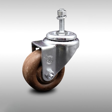 Service Caster 3 Inch SS High Temp Glass Filled Nylon Swivel 3/8 Inch Threaded Stem Caster SCC SCC-SSTS20S314-GFNSHT-381615